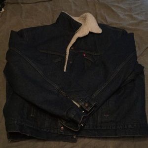 Levi’s jean jacket ...white fur inside